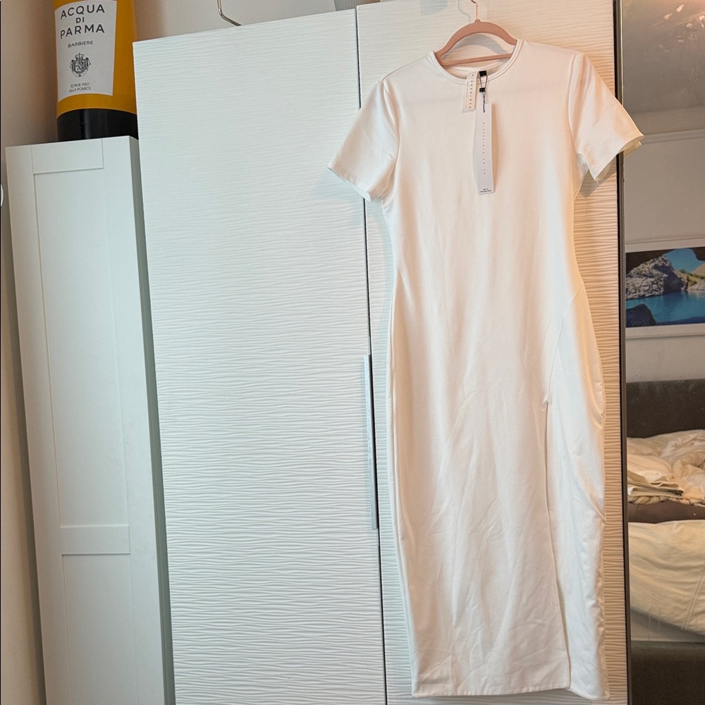 Missguided White T-Shirt Dress sz L